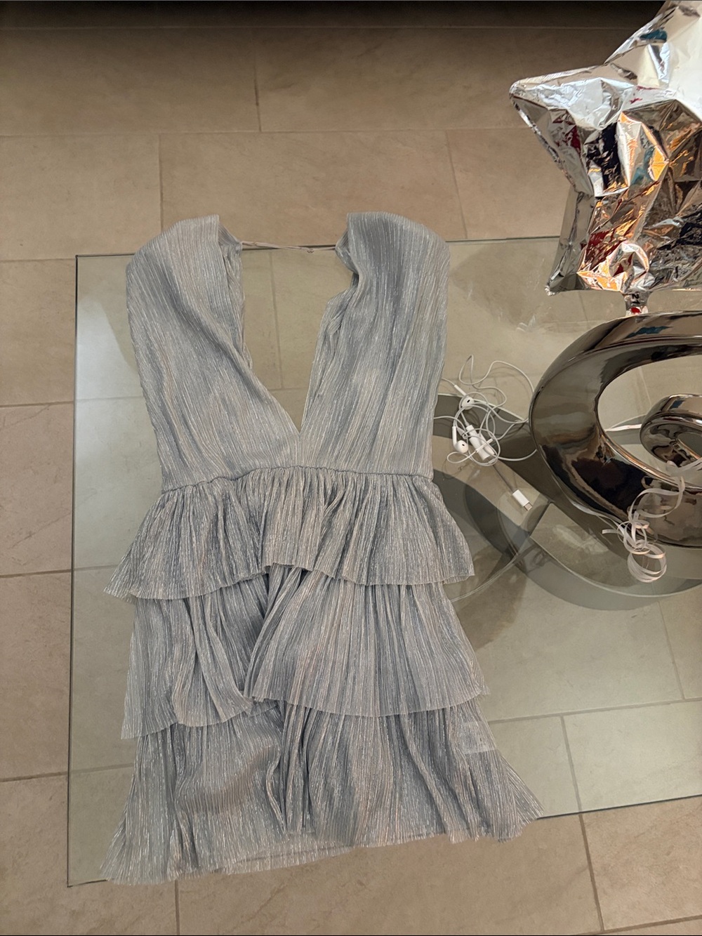 Sabina Musayev silver short dress